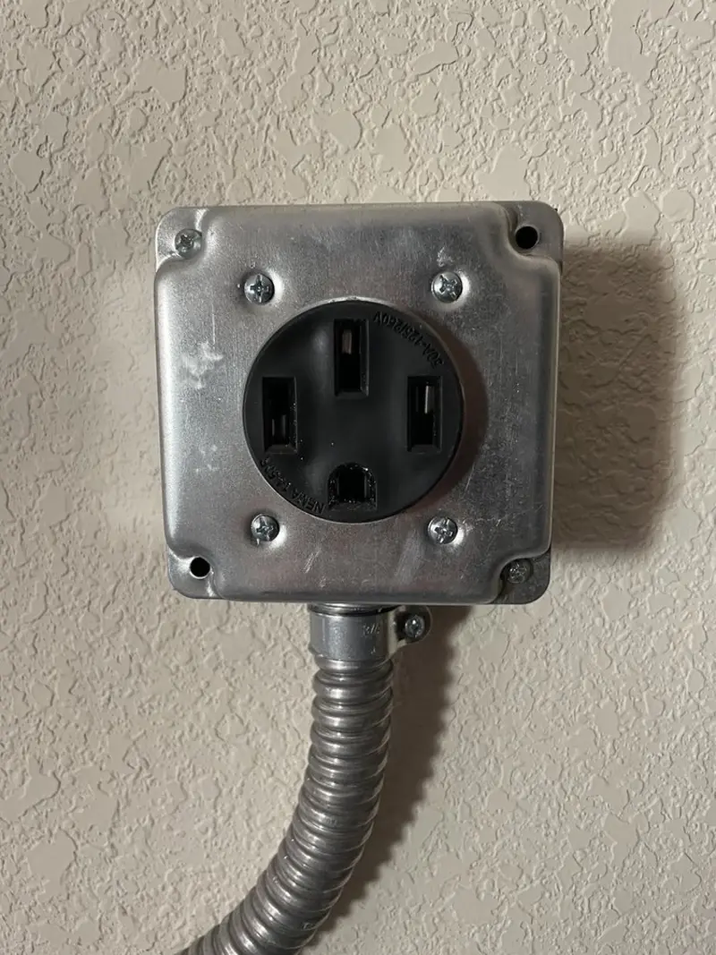 NEMA 14-50 outlet installed for Electrical Panel Upgrade in Saxon